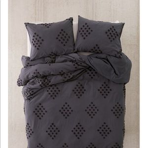 Urban Outfitters Tufted Geo Queen Duvet & Shams